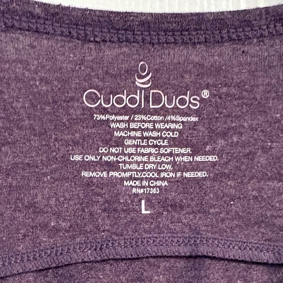 Cuddl Duds Women's Heathered Purple Nightgown/Sleepshirt Size Large (L) - Picture 4 of 4